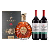 洛神山庄经典红葡萄酒750ml*2+洋酒干邑白兰地700ml